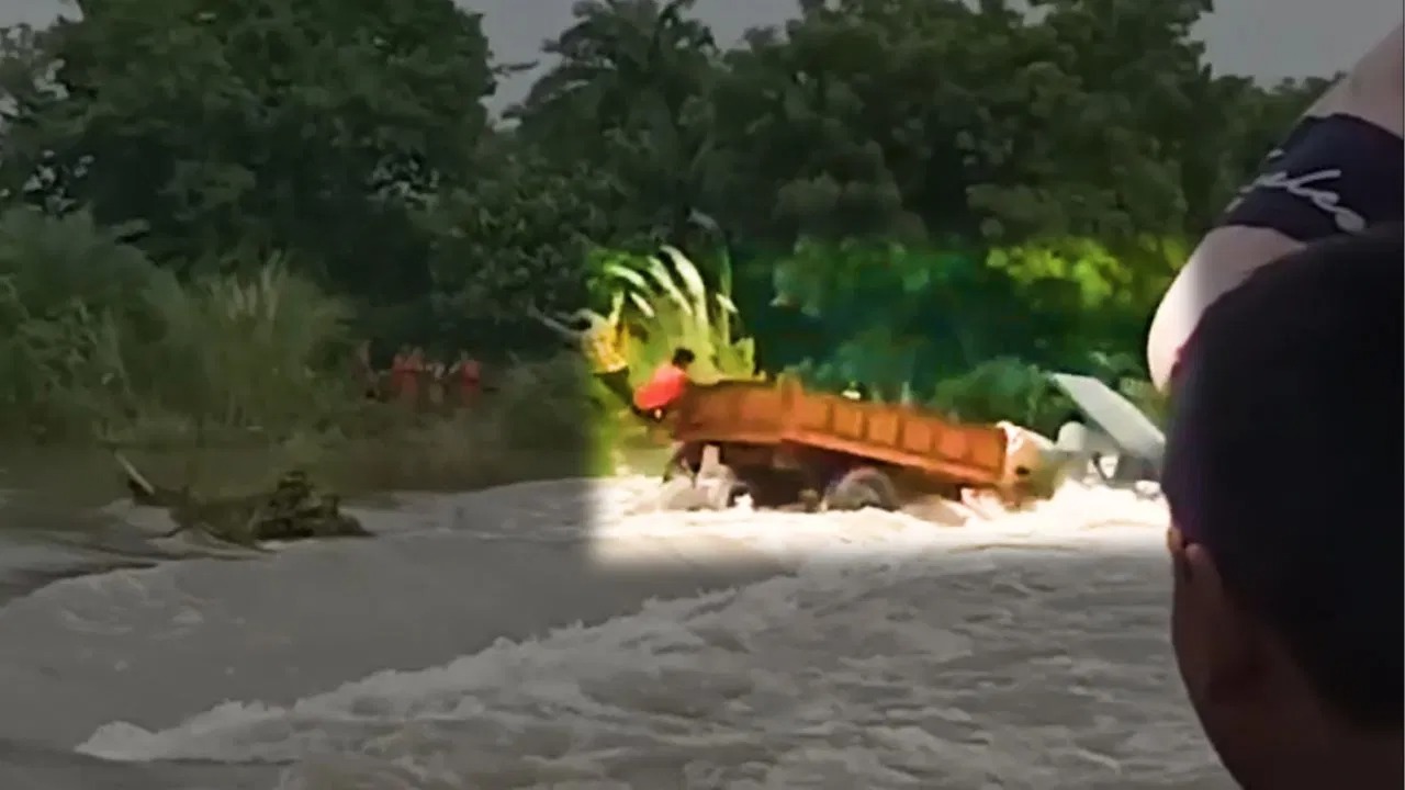 Bankura লাফিয়ে-সাঁতরে প্রাণে বাঁচলেন চালক-সহ ৬